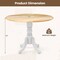 Compact 40-Inch Round Rubber Wood Table for Rustic Kitchen and Dining Room or Families